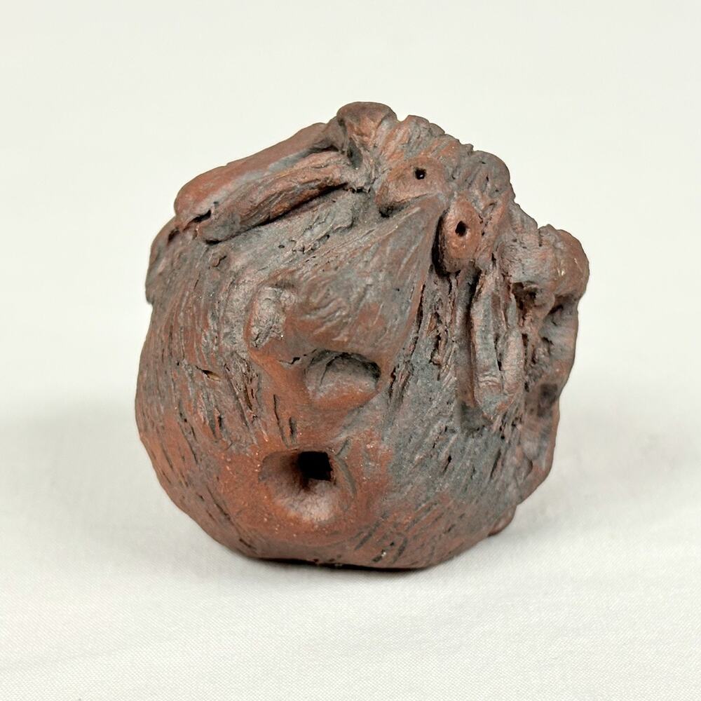 Handmade Clay Moose Deer Whistle – Ocarina Style Folk Art Pottery 2.75”